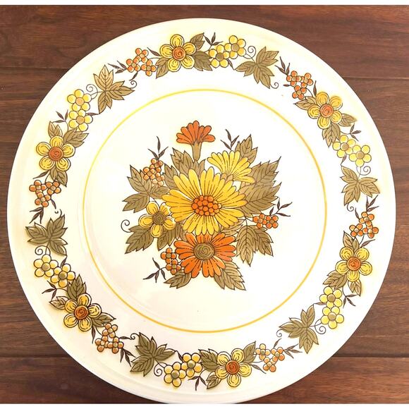Vintage Mikasa 1970's Provencal Salem Round Platter # C2302 Floral Pattern Japan - Picture 1 of 4
